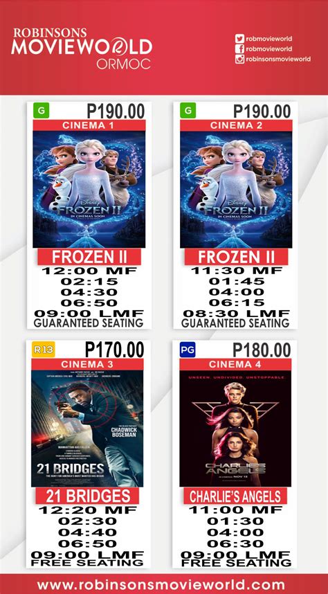 robinsons ormoc cinema schedule|Robinsons Place Ormoc Cinema Movie Schedule .